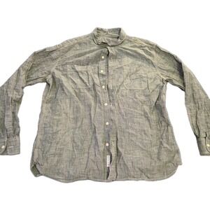 Lucky Brand Dungarees Shirt Men's XL Gray Chambray Gene Montesano Workwear